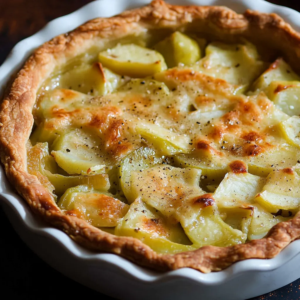 Tarte moelleuse poireaux pommes de terre