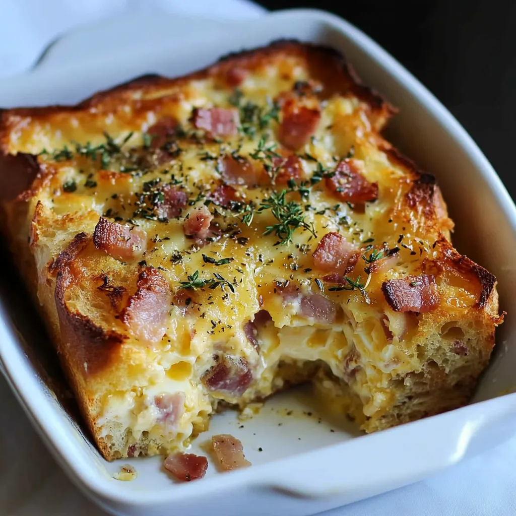 Pudding salé façon croque-monsieur