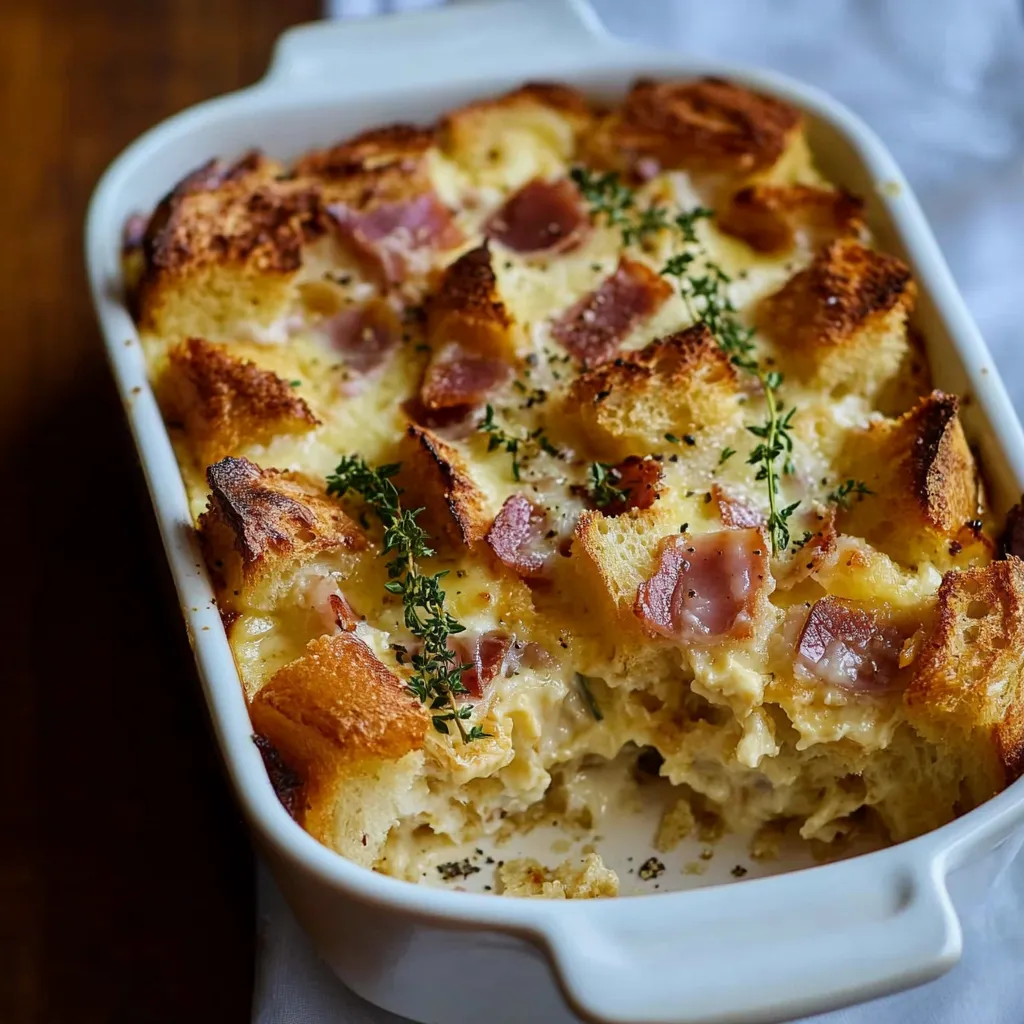 pudding salé inspiré du croque-monsieur