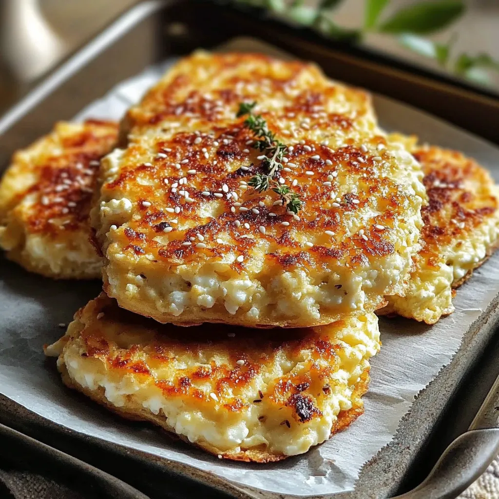 Galettes rapides de fromage cottage au four