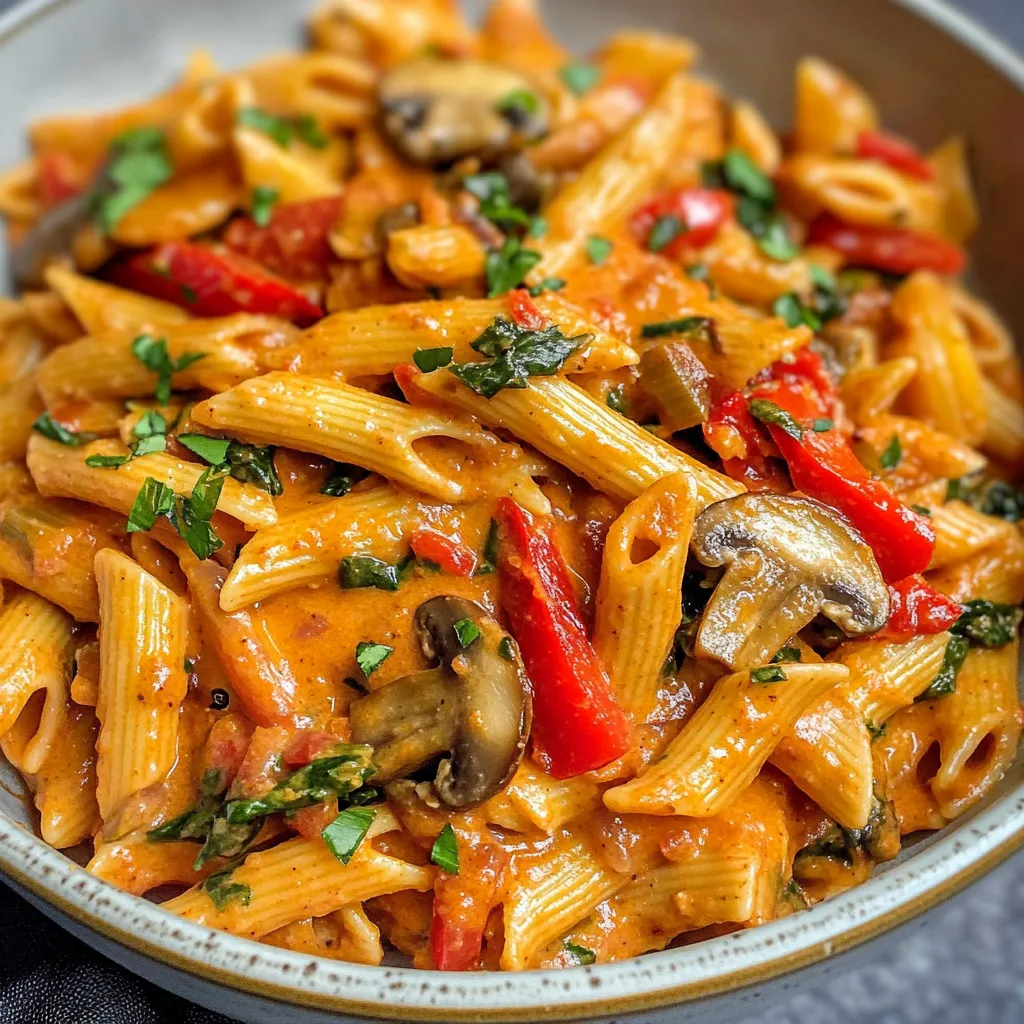 Pâtes Fajitas Crémeuses et Végans
