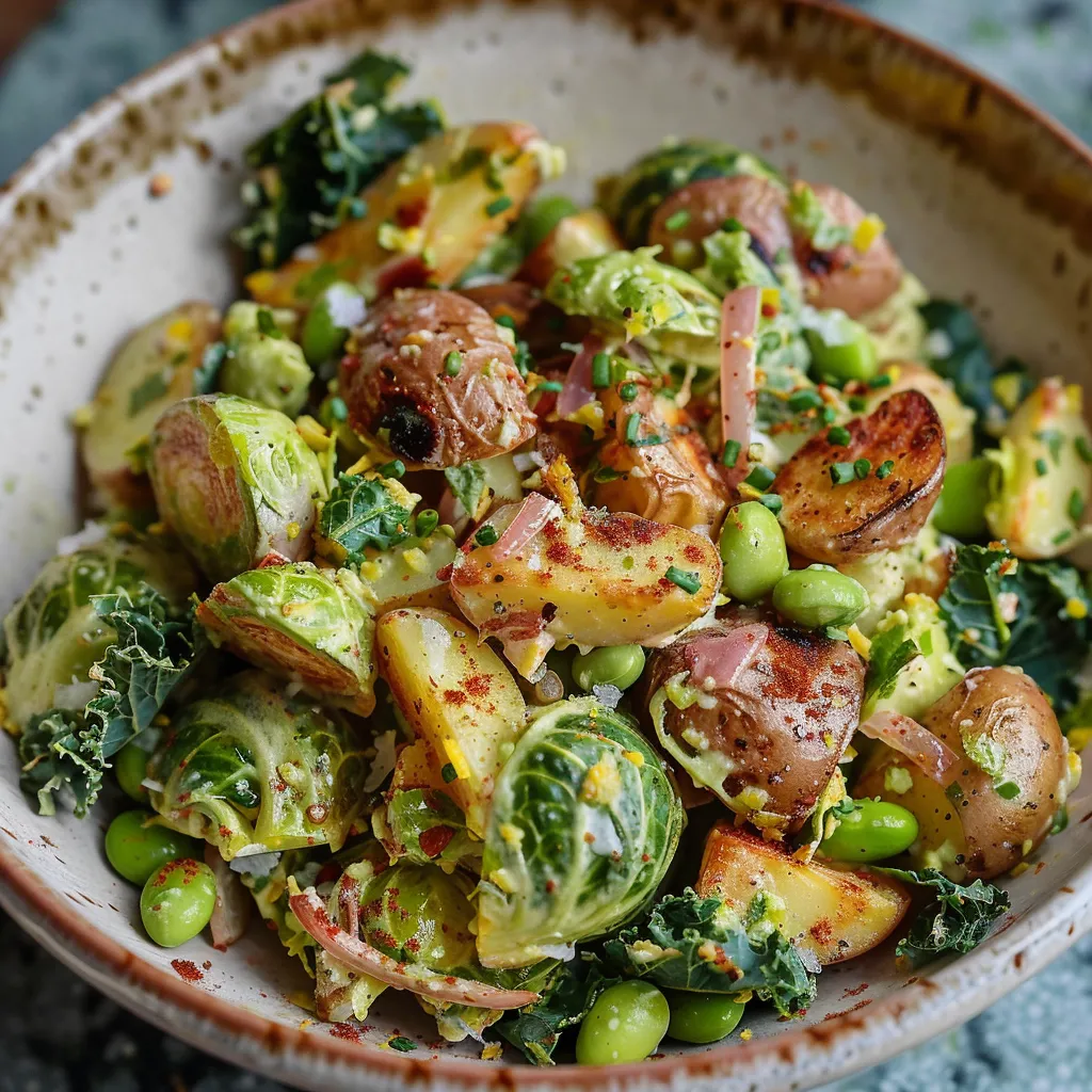 Salade de pommes de terre écrasées – santé et rapide