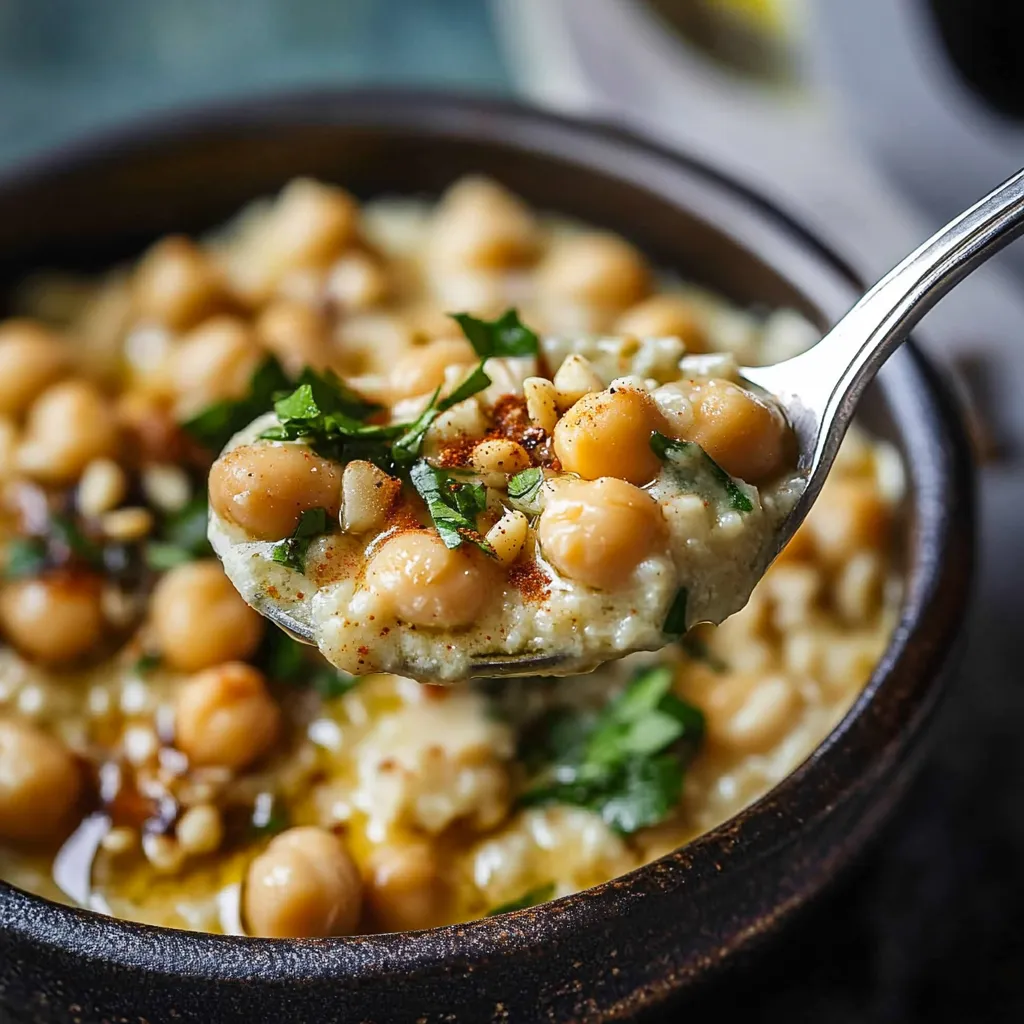 Musabaha – Pois chiches, tahini onctueux, inspiration levantine