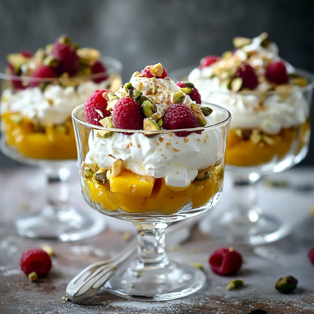 Douceur fraîche mangue-framboises
