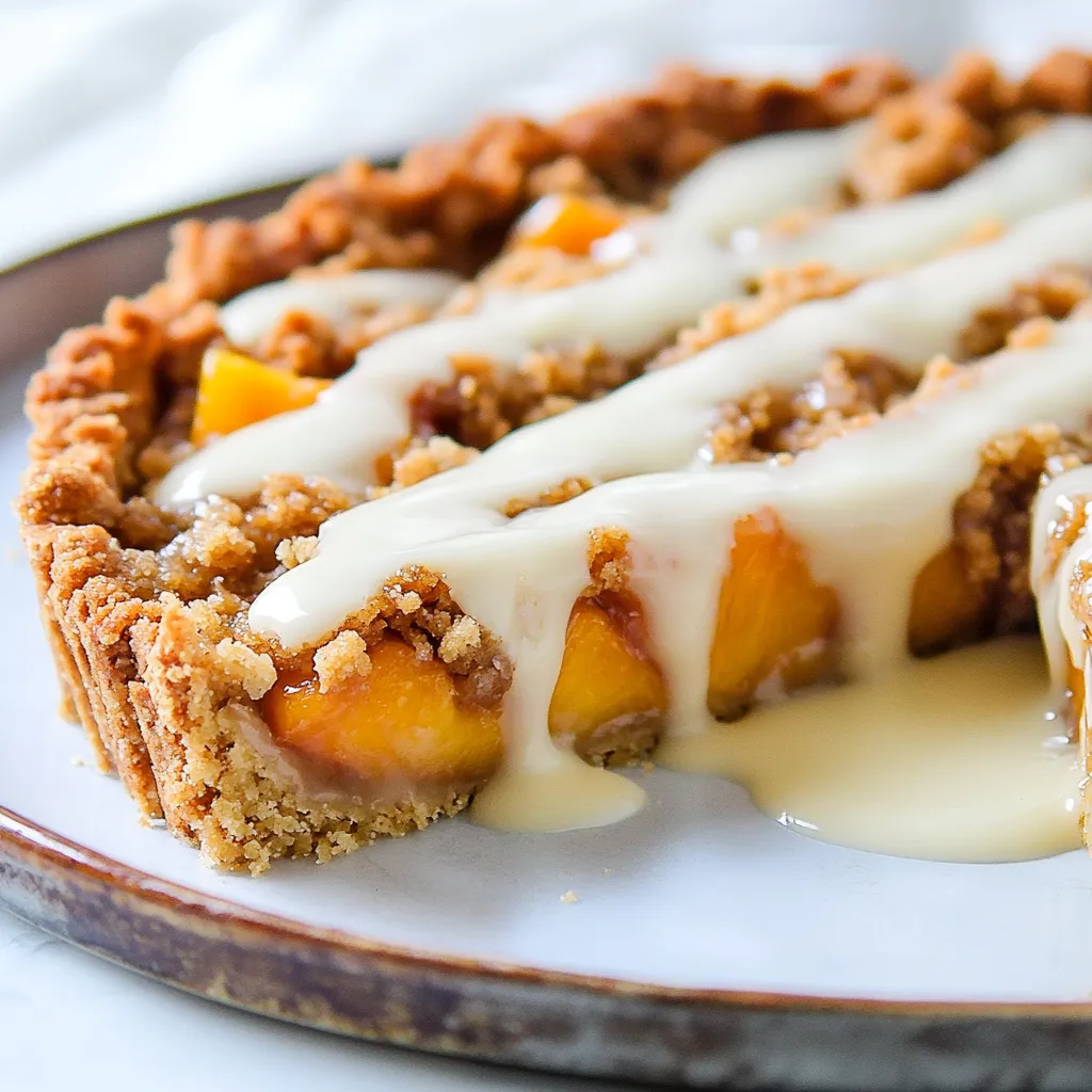 Tarte pêches au beurre noisette, dessert gourmand