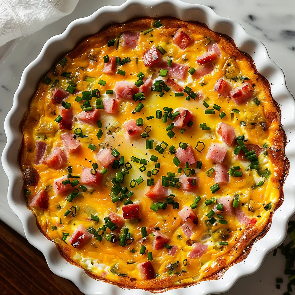 Facile Quiche Petit Déj Fromage sans croûte