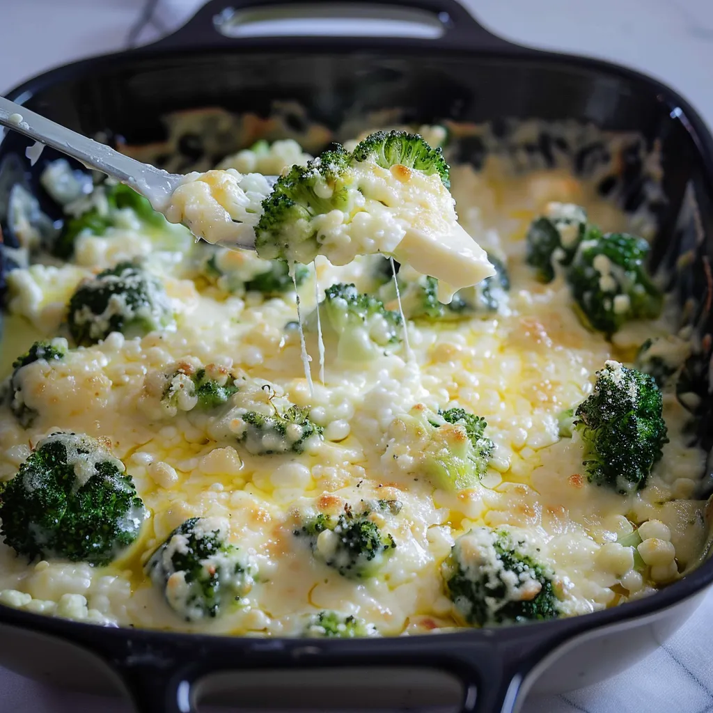 Brocoli gratiné fromage blanc facile