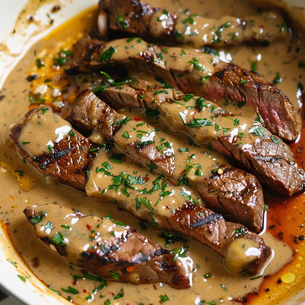 Steak poêlé sauce beurre