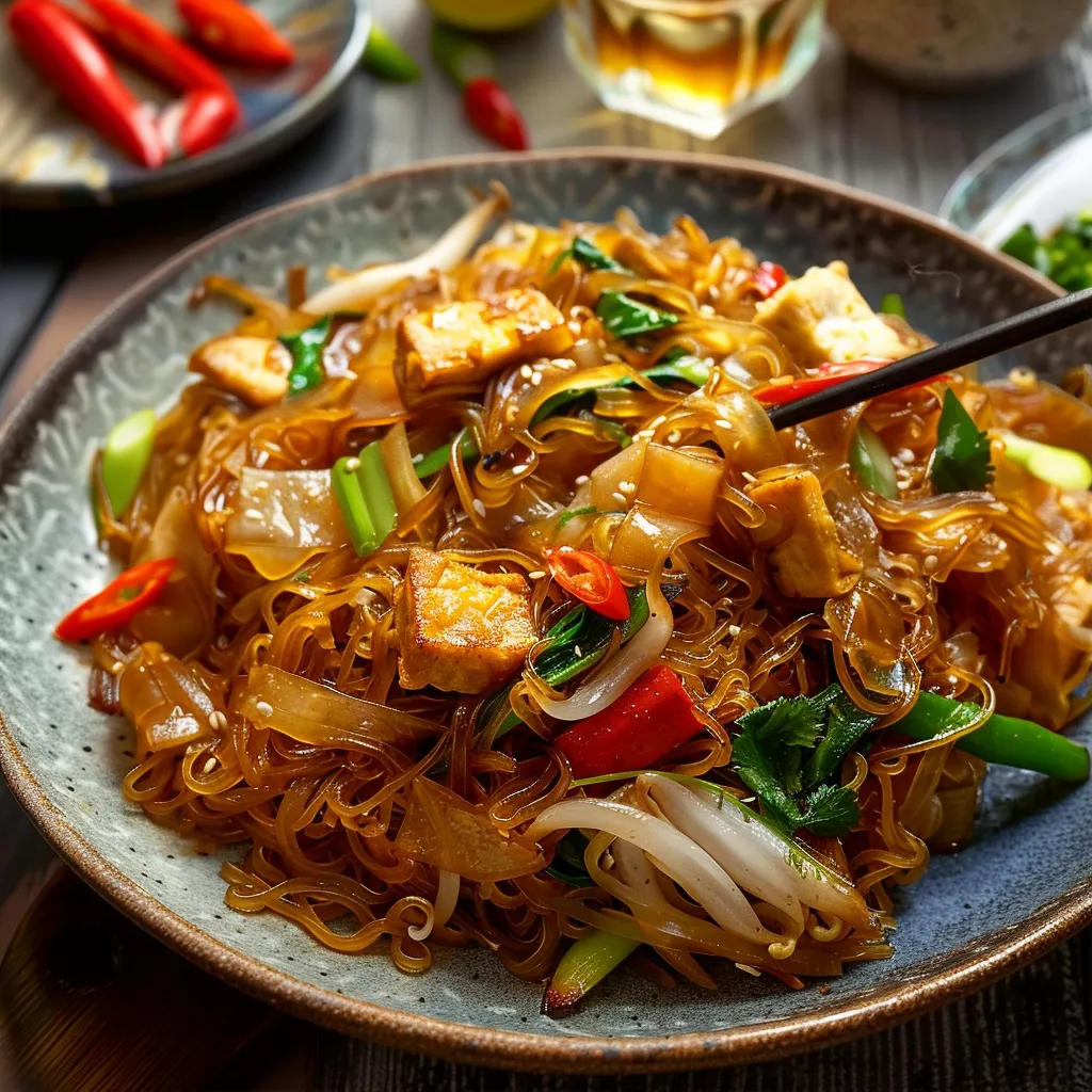 Pad Woon Sen végane express thaïlandaise