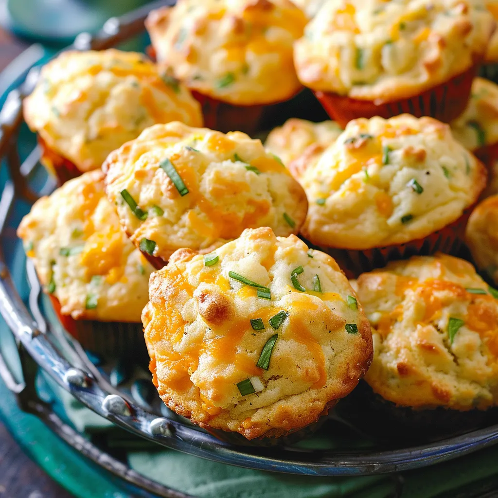 Muffins moelleux cheddar basilic parmesan