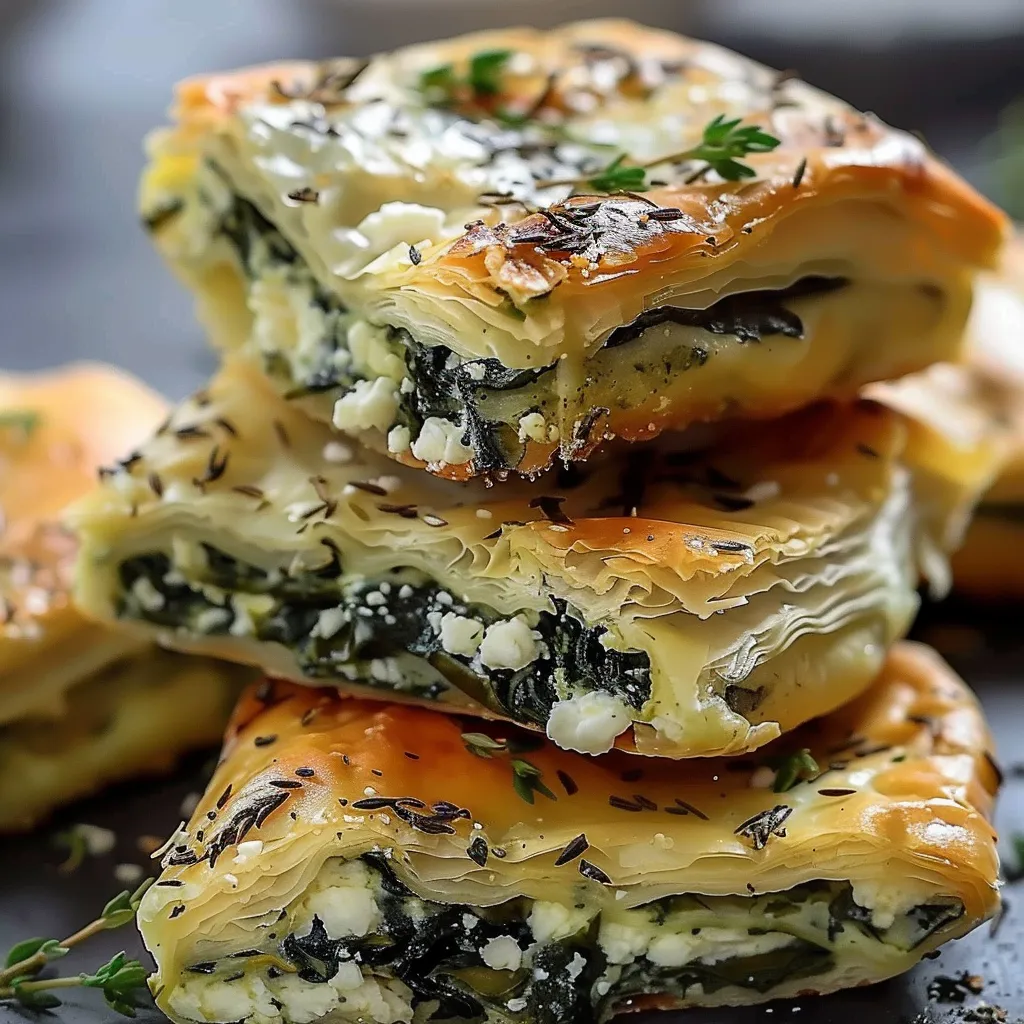 Bouchées spanakopita - Apéro grec facile et croustillant