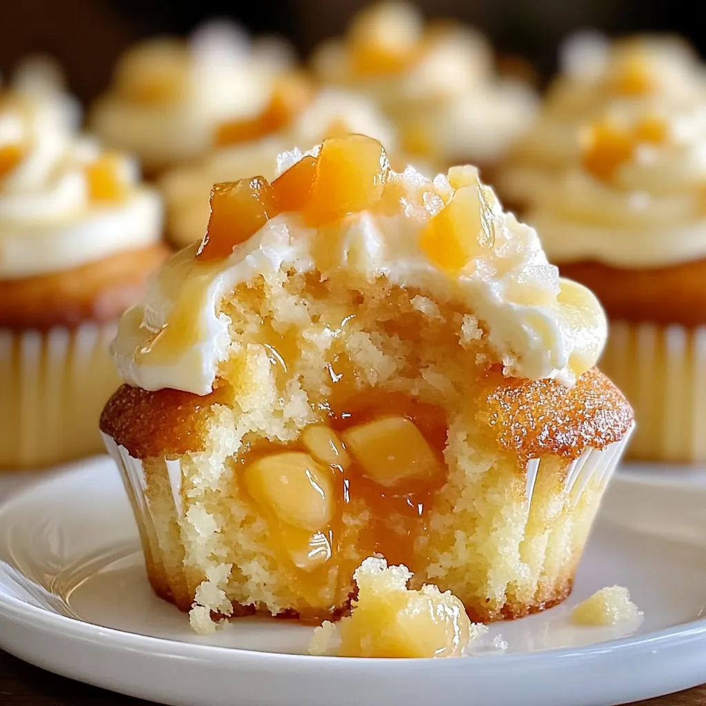 Cupcakes frais Miel et Pêches