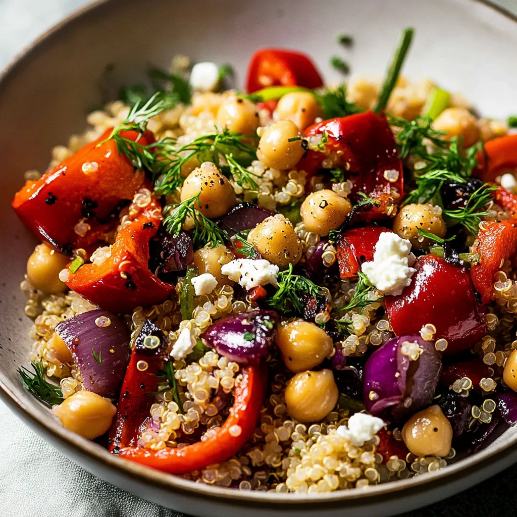 Poivrons Rôtis avec Quinoa et Feta