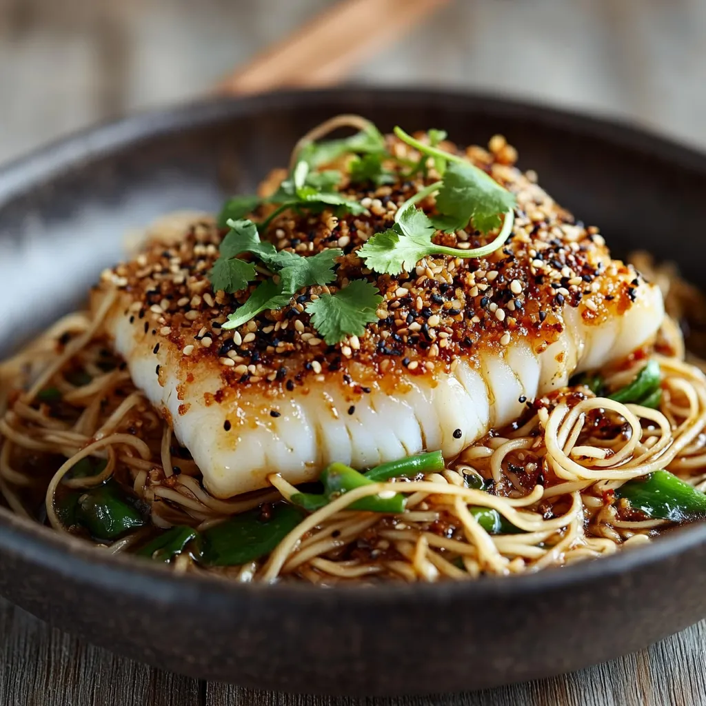Morue Croûte Gingembre et Saveurs Asiatiques