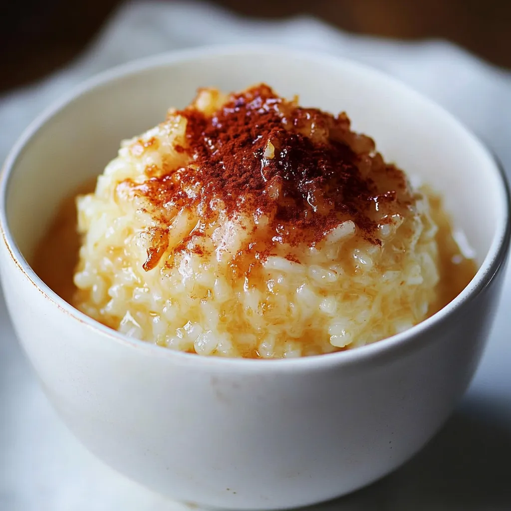 Riz au Lait Crémeux au Lait de Coco, Épices et Caramel Brûlé