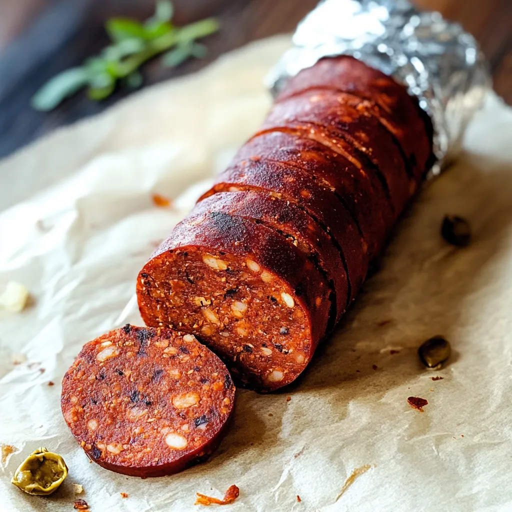 Une version plant-based du pepperoni, aussi savoureuse que l'original