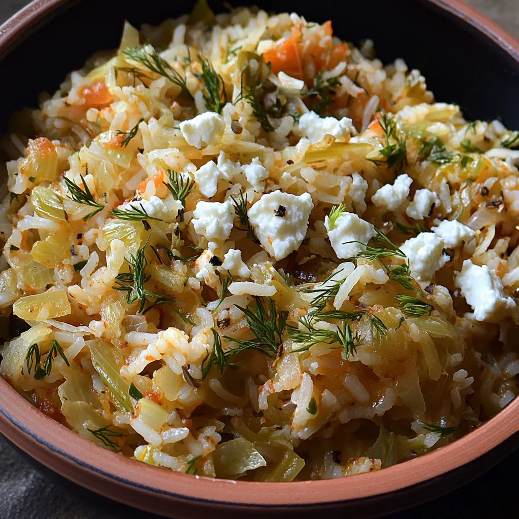 Délicieux chou riz grecque