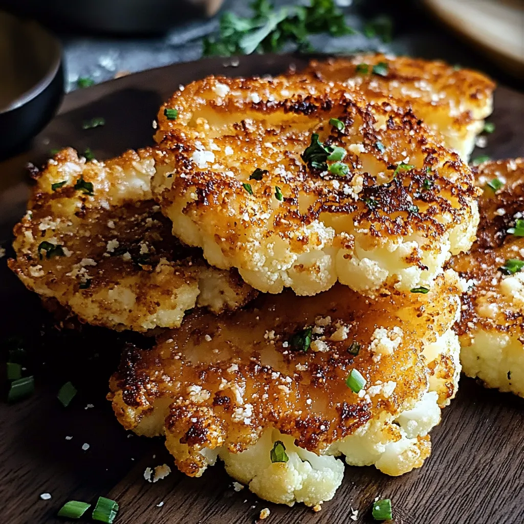 Tranches rôties chou-fleur parmesan croustillant