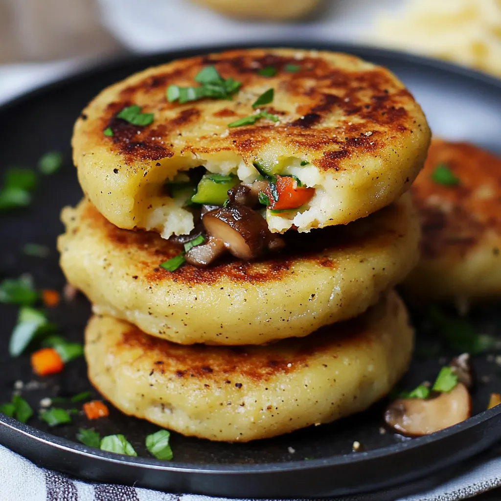 Petites galettes vegan dorées aux légumes