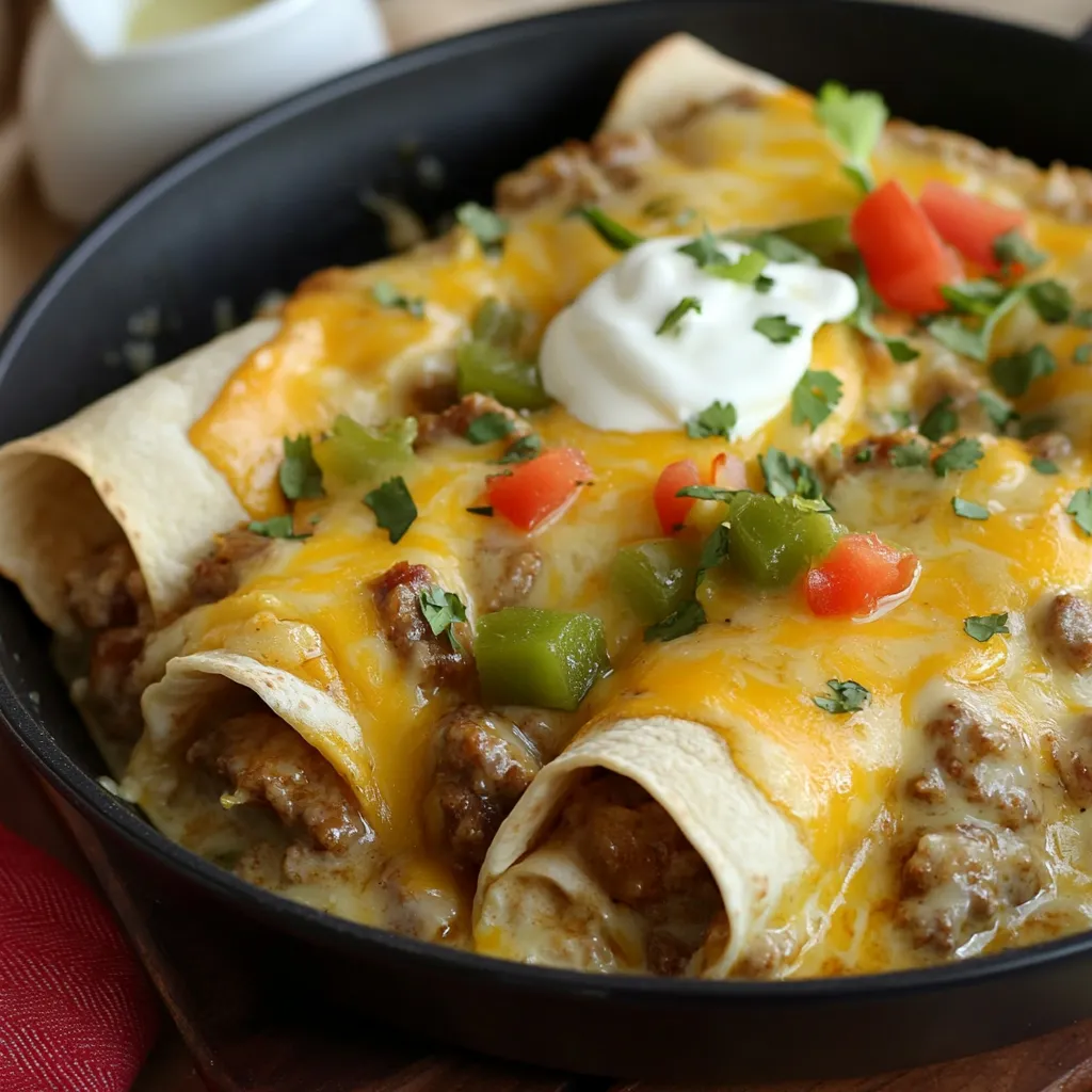Chile enchiladas crémeux
