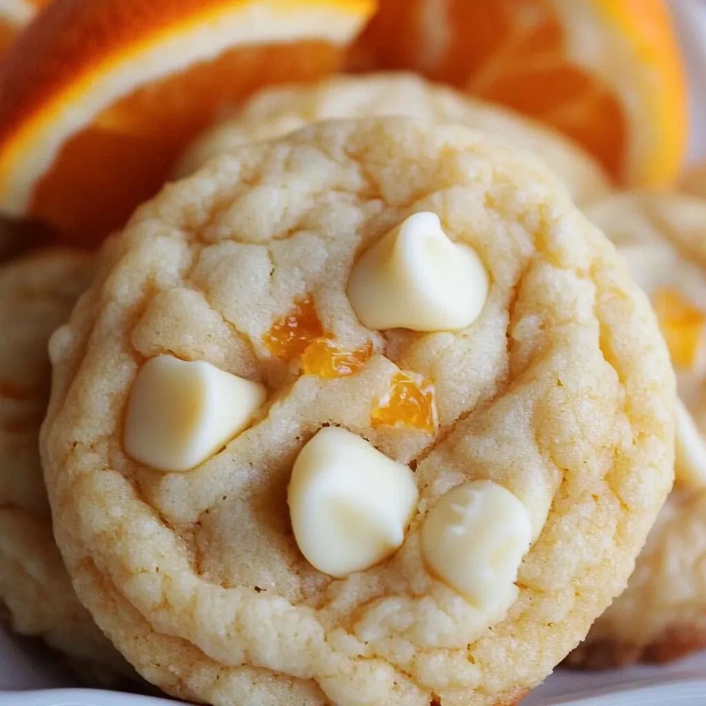 Biscuits savoureux orange chocolat blanc