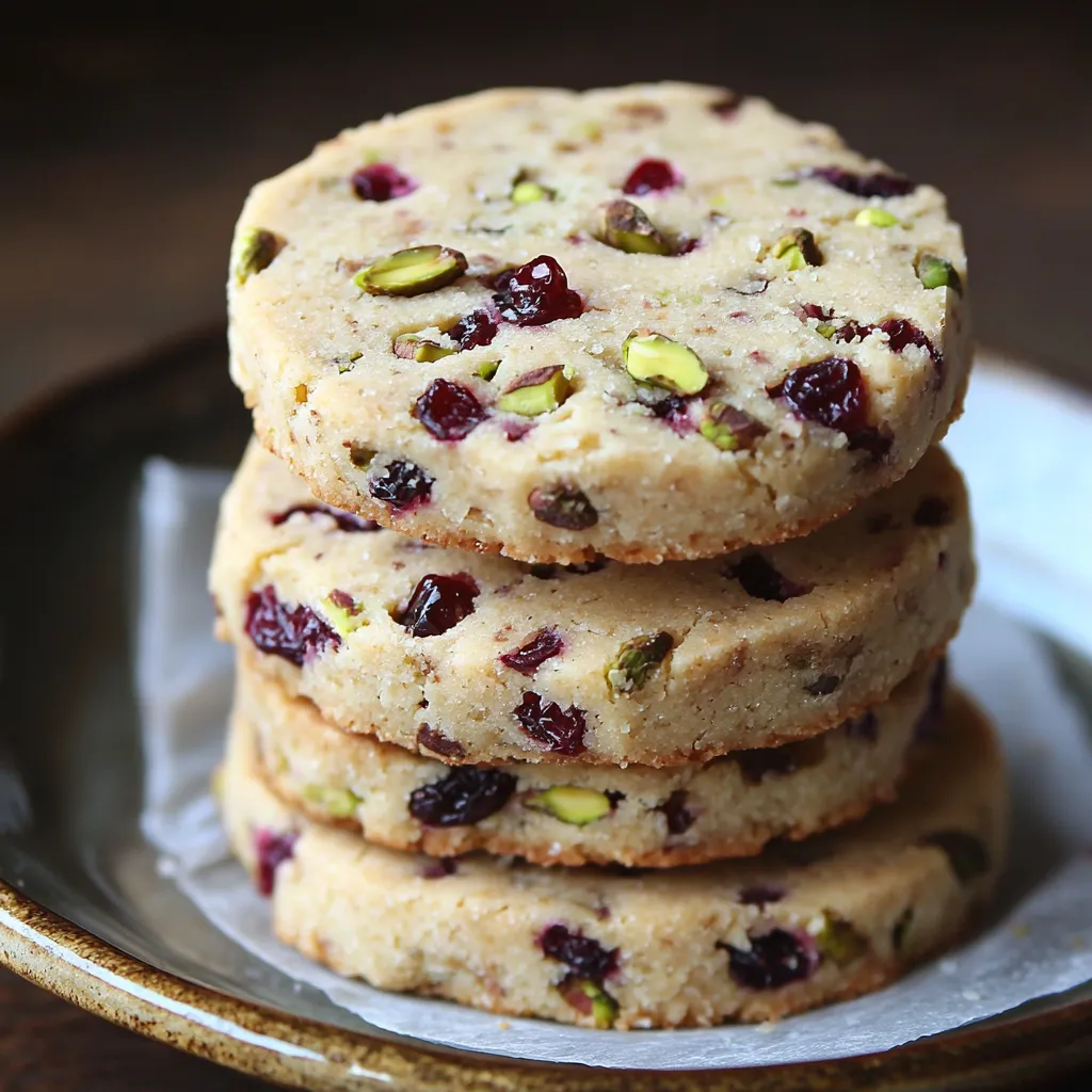 Biscuits croquants pistache et canneberges