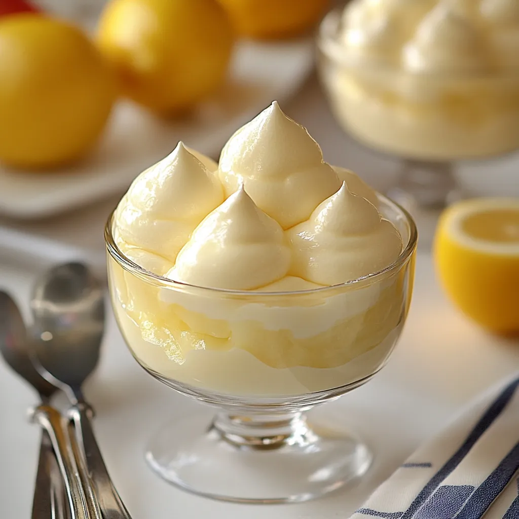 Dessert aérien au citron