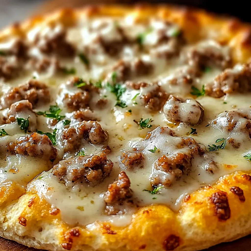 Pizza gourmande au matin
