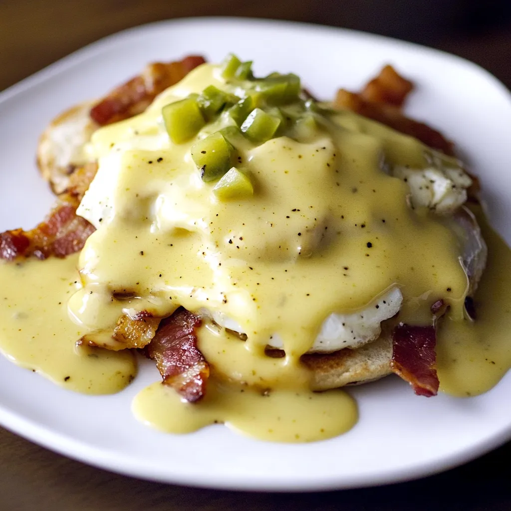 Oeufs Bénédict bacon piment