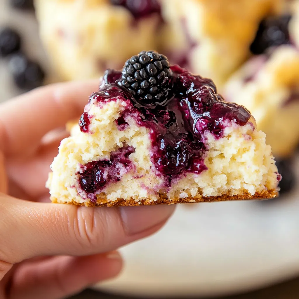 Scones dorés aux mûres fraîches
