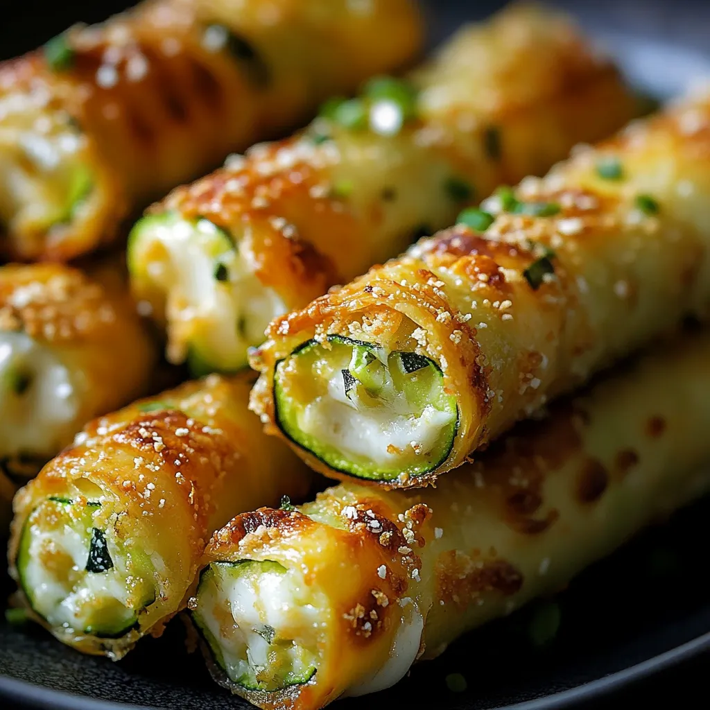Savourez des cigares croustillants aux courgettes et fromage fondant