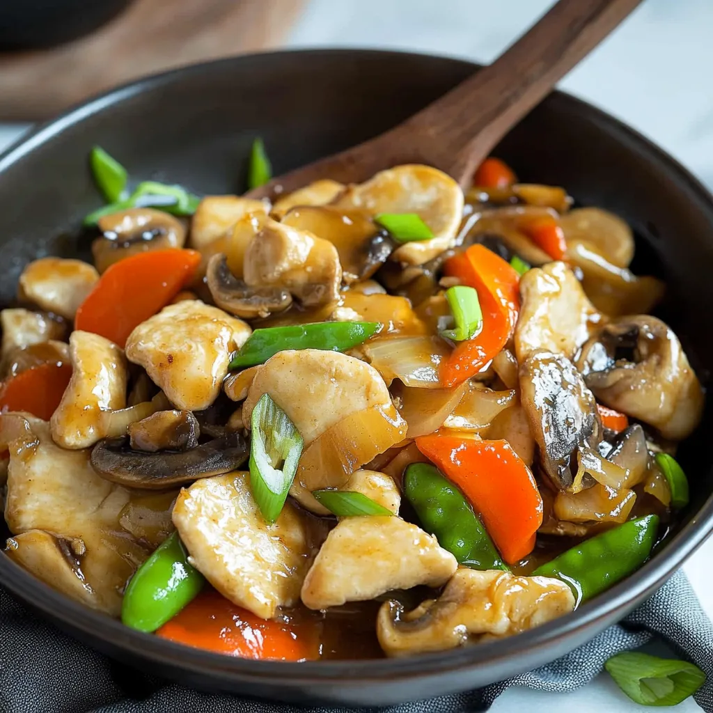 Savoureux mélange de poulet tendre et légumes croquants à l'asiatique
