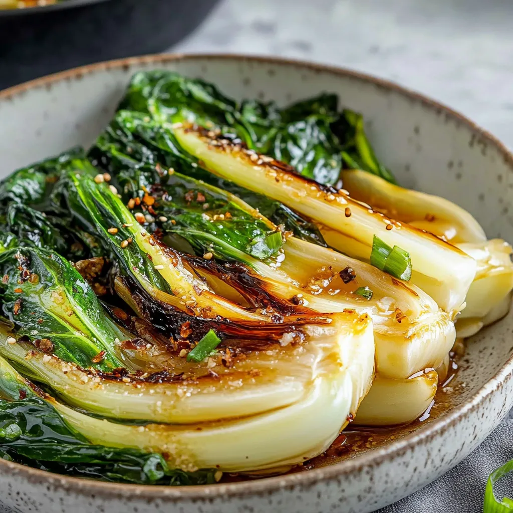Chou chinois à l'ail et sauce soja