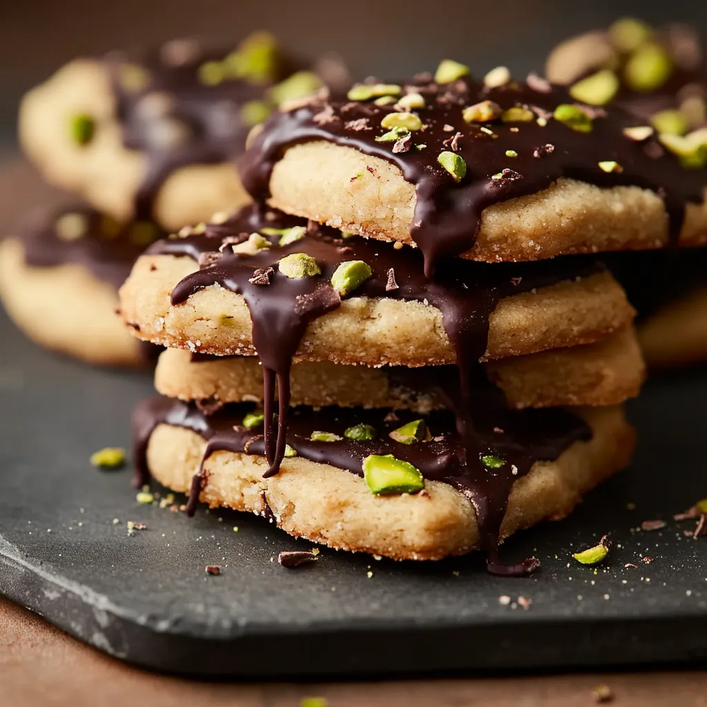 Sablés pistache chocolat