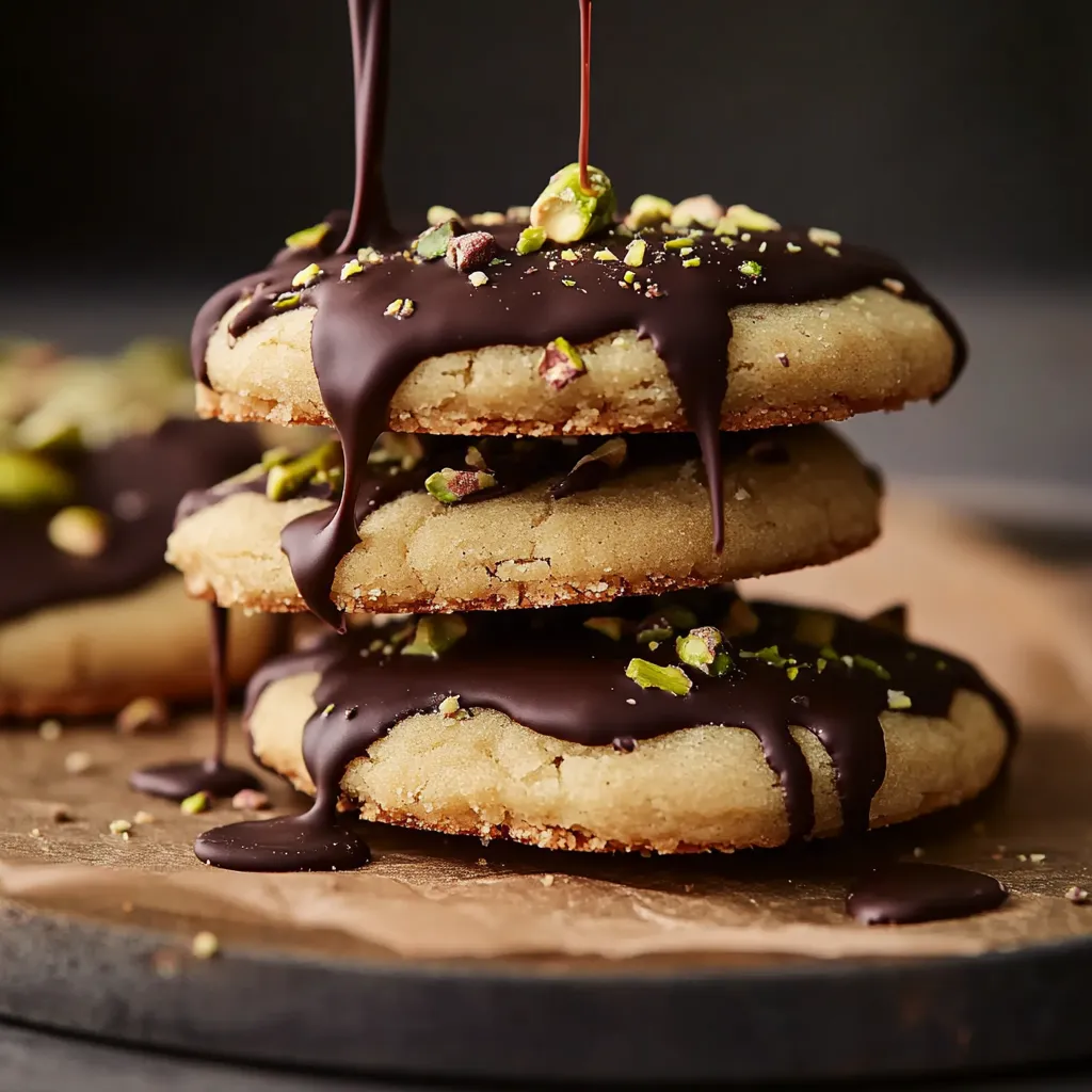 Sablés fondants pistache et chocolat noir