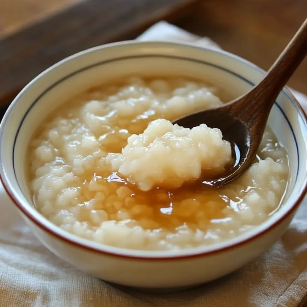 Ginger et miel avec porridge japonais au riz