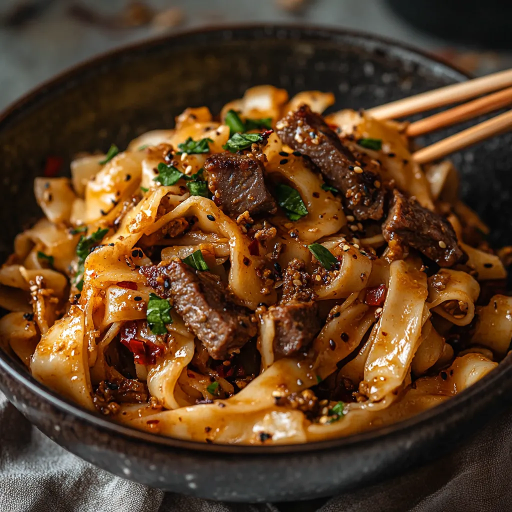 Noodles parfumés au cumin
