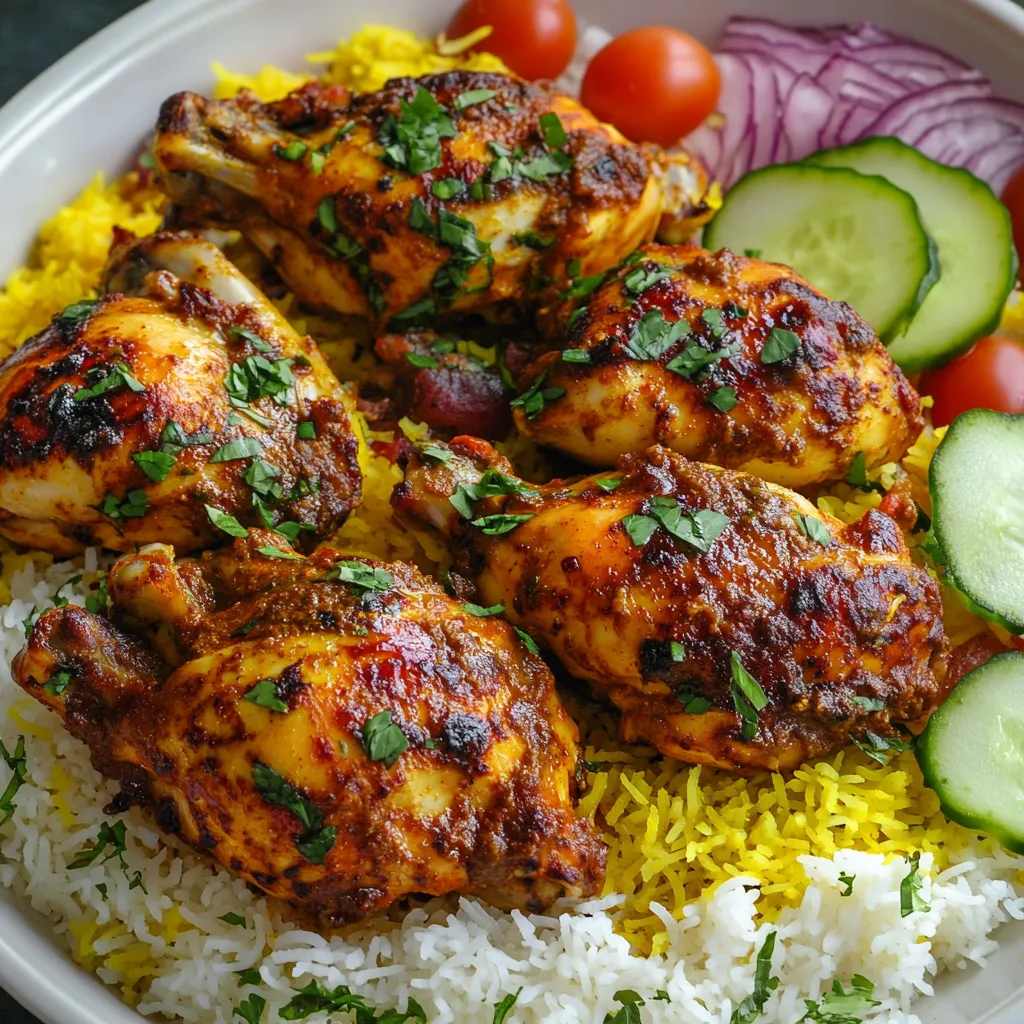 Préparez un délicieux plat persan au poulet safrané avec riz et salade Shirazi