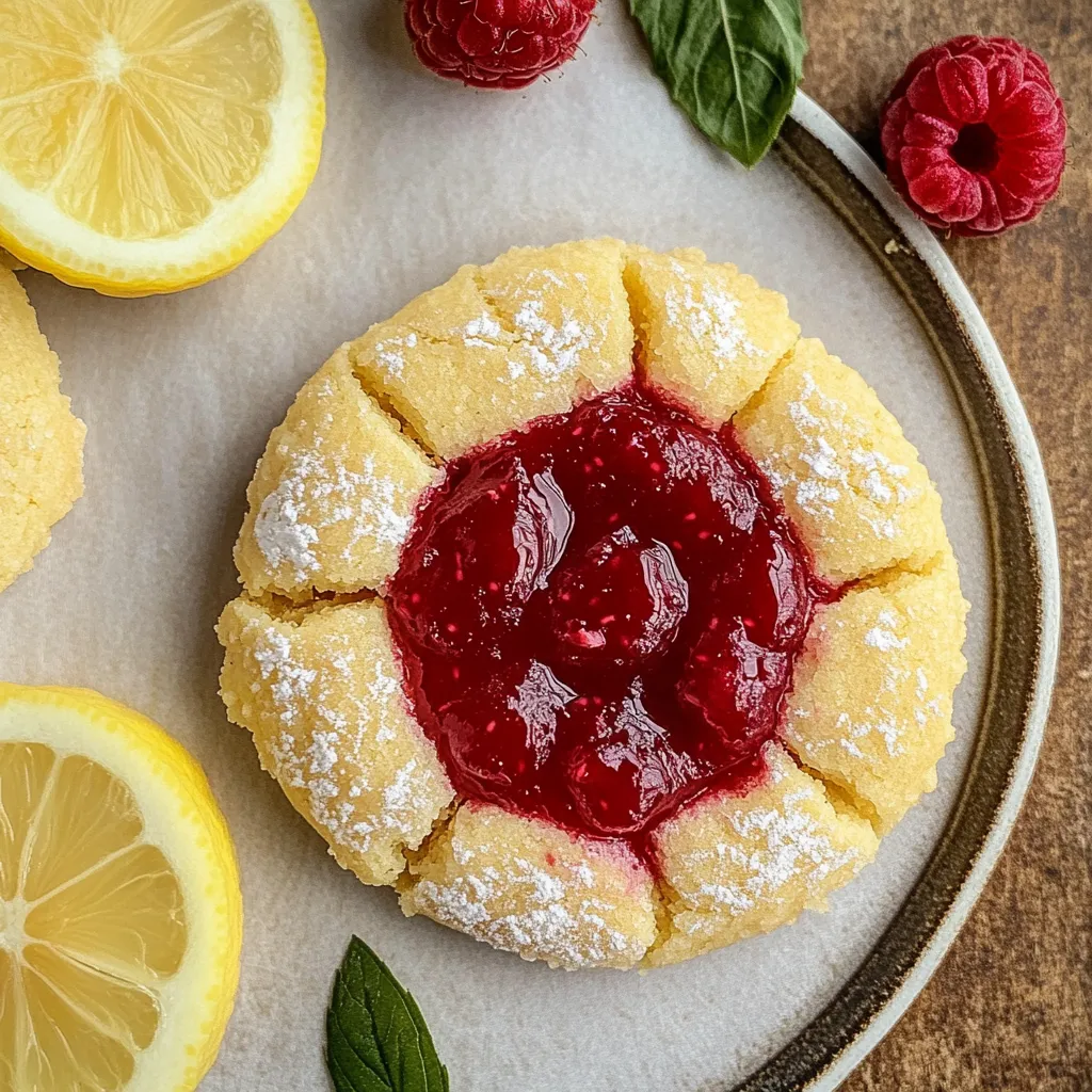 Biscuits citron garnis framboise