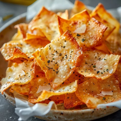 Chips croustillantes au fromage blanc