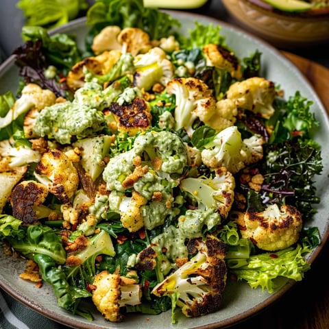 Salade déesse verte au chou-fleur rôti