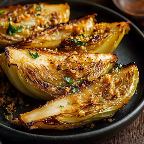 Chou Rôti avec Beurre au Miso et Chapelure Croustillante