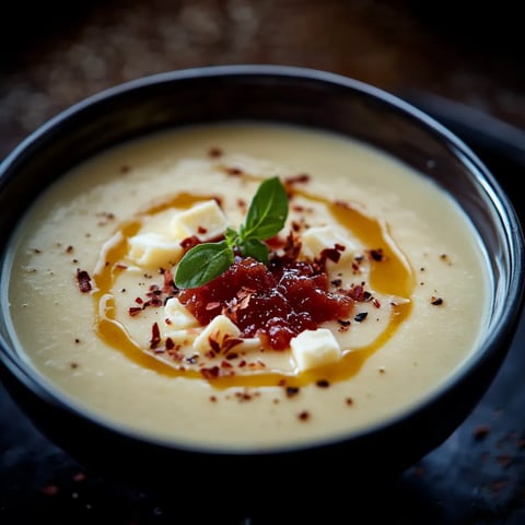 Délicieuse Soupe à l'Asiago et Tomates