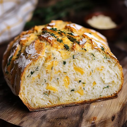 Pain fait maison au cheddar et herbes