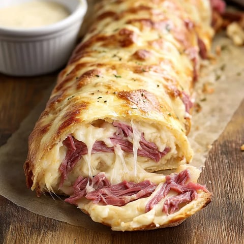 Stromboli croustillant au bœuf et fromage suisse