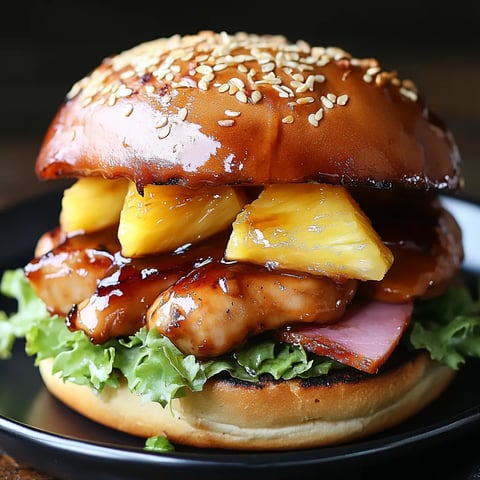 Poulet teriyaki avec ananas grillé