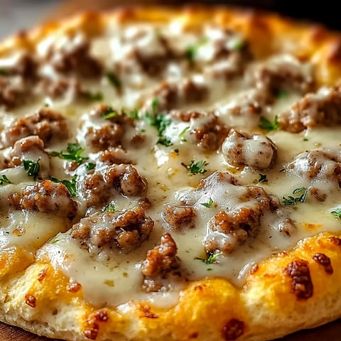 Pizza gourmande au matin